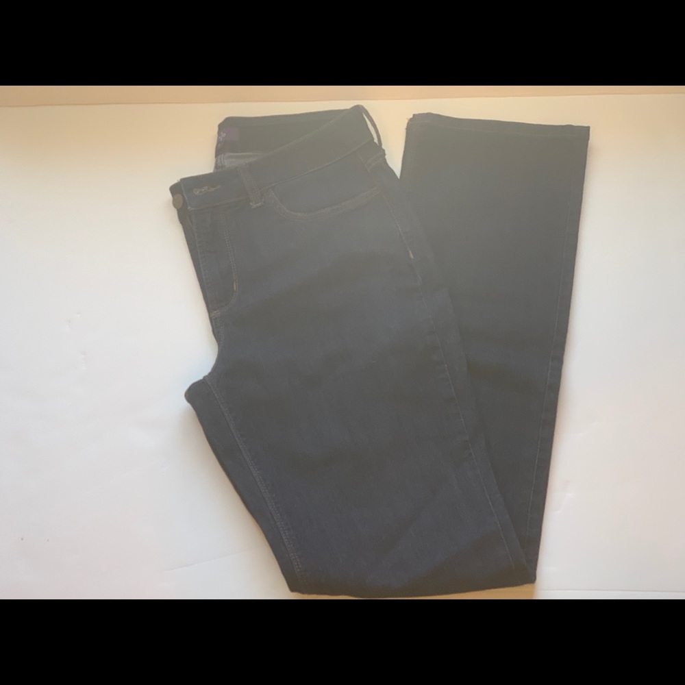NYDJ Marilyn Straight Jean Dk Enzyme Wash Size 8